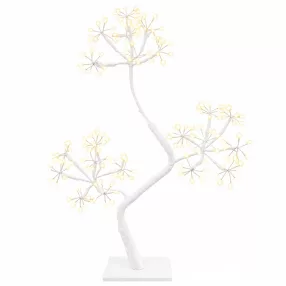   S-alakú LED-es karácsonyfa 2 db Fehér 18 x 18 x 45 cm Acél