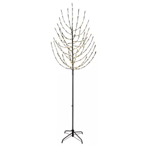 LED Karácsonyi Fenyő Fekete 210 cm Acél 180 LED