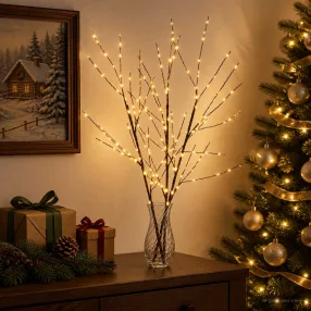  LED-es rézág karácsonyi dekoráció 3 db Barna 62 cm Acél 165 LED