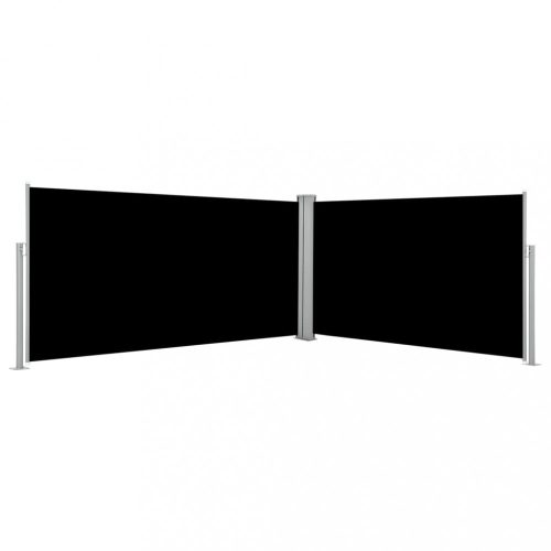 Fekete behúzható oldalsó napellenző 160 x 600 cm