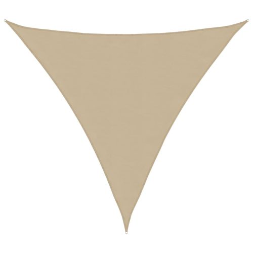 háromszög alakú bézs oxford szövet napvitorla 3,6 x 3,6 x 3,6 m