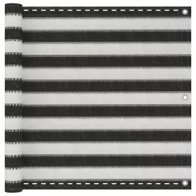 balkon napellenző HDPE 90x400 cm Antracit és fehér