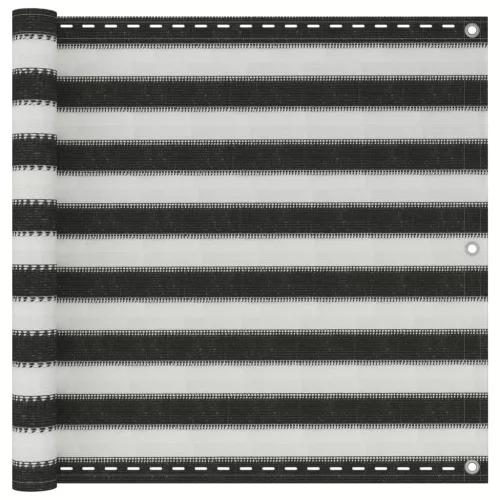 balkon napellenző HDPE 90x400 cm Antracit és fehér