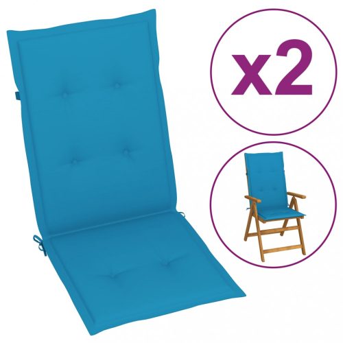 2 db kék párna kerti székhez 120 x 50 x 3 cm