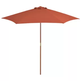 vidaXL terrakotta kültéri napernyő farúddal 270 cm