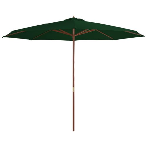 zöld kültéri napernyő farúddal 350 cm