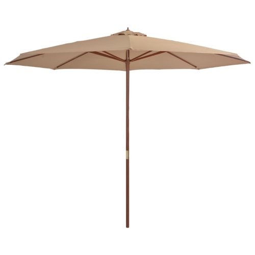 tópszínű kültéri napernyő farúddal 350 cm