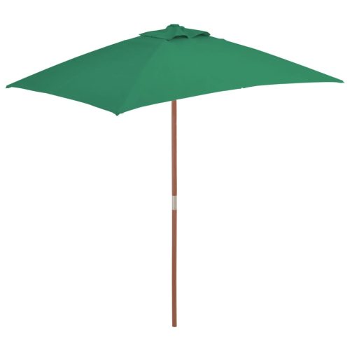 Zöld kültéri napernyő farúddal, 150 x 200 cm