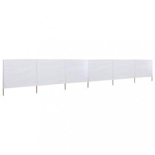 Fehér 6-paneles szövet szélellenző 800 x 80 cm