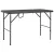 Barna rattan hatású HDPE összecsukható kerti asztal 120x60x74cm
