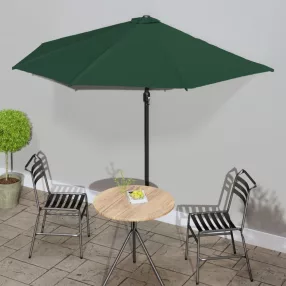   vidaXL zöld féloldalas erkély napernyő alumíniumrúddal 300 x 155 cm