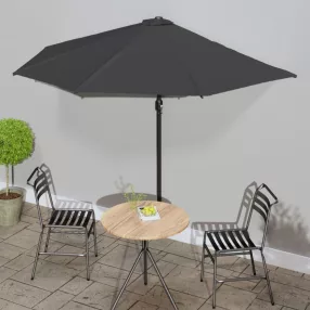   vidaXL antracit féloldalas erkély napernyő alumíniumrúddal 300x155 cm