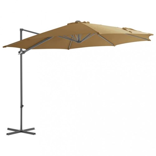 Tópszínű konzolos napernyő acélrúddal 300 cm