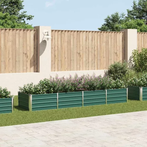 zöld horganyzott acél kerti magaságyás 320 x 80 x 45 cm