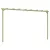 Kerti pergola impregnált fenyőfalécekből 360 x 200 x 60 cm
