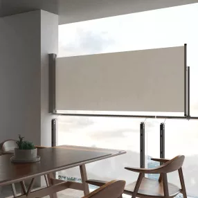   krémszínű behúzható oldalsó terasz napellenző 100 x 300 cm