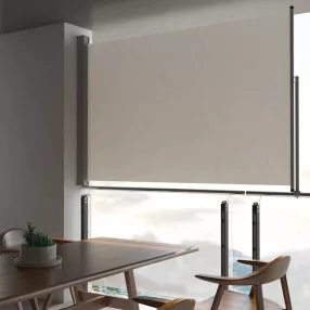   krémszínű behúzható oldalsó terasz napellenző 160 x 300 cm