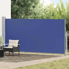 vidaXL kék behúzható oldalsó napellenző 160 x 500 cm