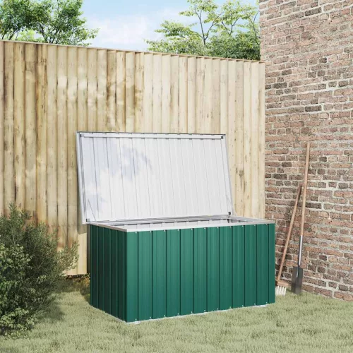 zöld kerti tárolóláda 129 x 67 x 65 cm