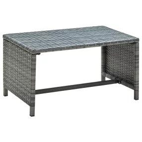   vidaXL antracitszürke polyrattan dohányzóasztal 70 x 40 x 38 cm