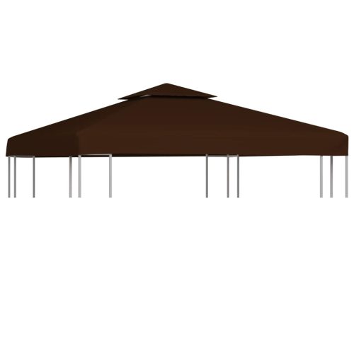 barna kétszintes pavilon tetőponyva 310 g/m² 3 x 3 m