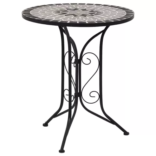 Szürke kerámia mozaikos bisztróasztal 60 cm