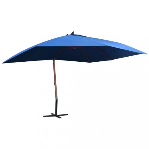 Kék függő napernyő farúddal 400 x 300 cm