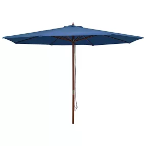 vidaXL kék kültéri napernyő farúddal 350 cm