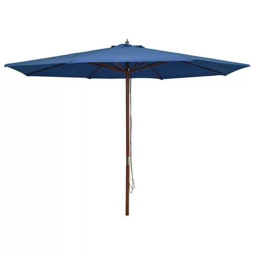 vidaXL kék kültéri napernyő farúddal 350 cm