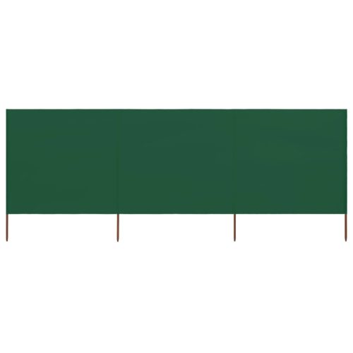 3 paneles zöld szövet szélfogó 400 x 80 cm