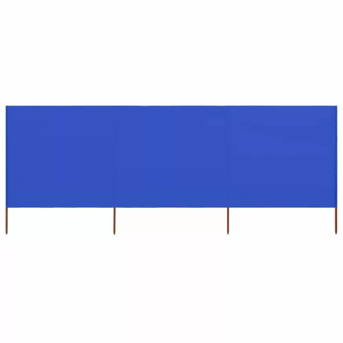 vidaXL azúrkék szövet 3-paneles szélfogó 400 x 120 cm