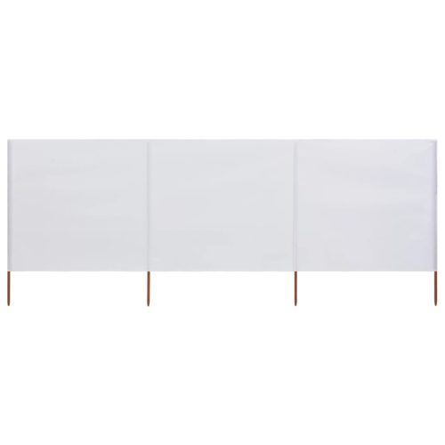 homokfehér szövet 3-paneles szélfogó 400 x 160 cm