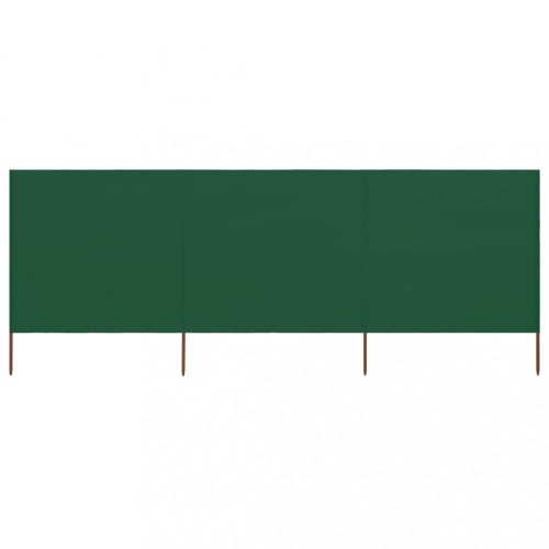 zöld szövet 3-paneles szélfogó 400 x 160 cm