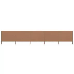 vidaXL tópszínű szövet 5-paneles szélfogó 600 x 80 cm