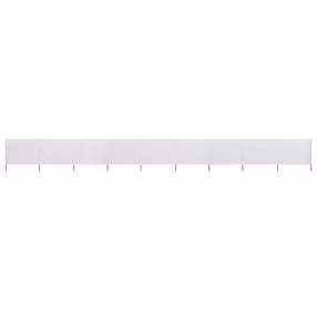 vidaXL homokfehér 9 paneles szövet szélfogó 1200 x 80 cm