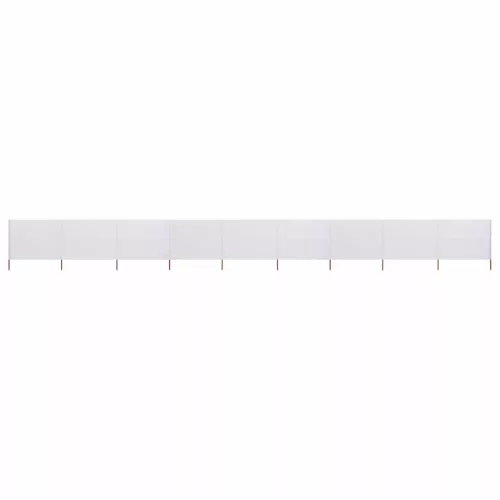 vidaXL homokfehér 9 paneles szövet szélfogó 1200 x 80 cm
