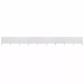   vidaXL homokfehér 9-paneles szövet szélfogó 1200 x 120 cm