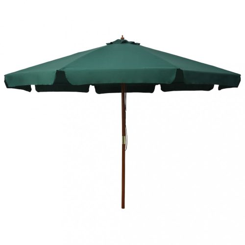 Zöld kültéri napernyő farúddal 330 cm