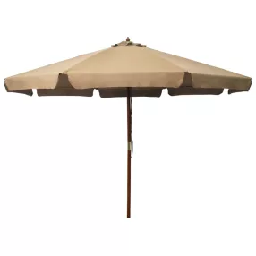 vidaXL tópszínű kültéri napernyő farúddal 330 cm