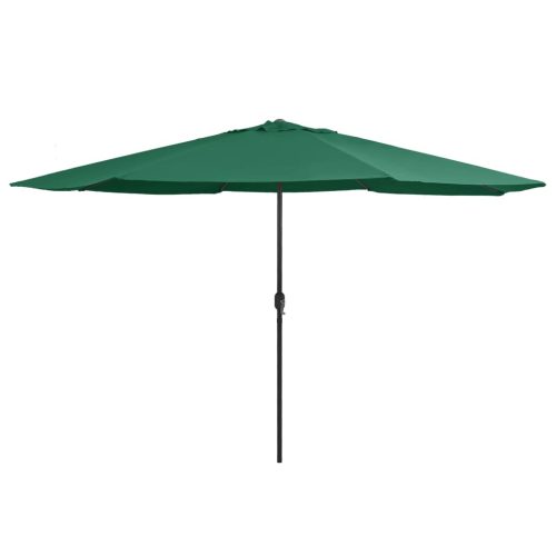 zöld kültéri napernyő fémrúddal 390 cm