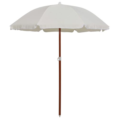 homokszínű napernyő acélrúddal 180 cm