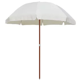 homokszínű napernyő acélrúddal 240 cm
