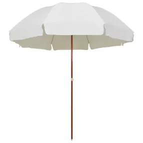 homokszínű napernyő acélrúddal 300 cm