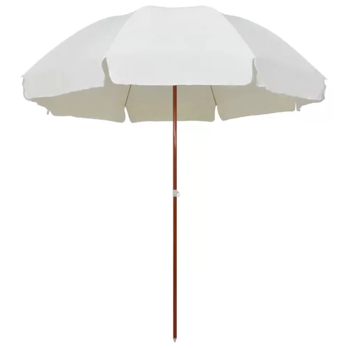 homokszínű napernyő acélrúddal 300 cm