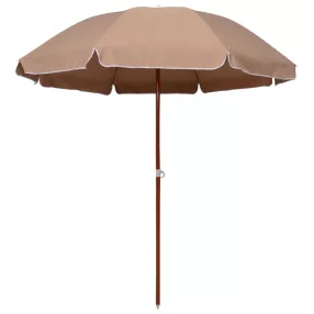 tópszínű napernyő acélrúddal 240 cm
