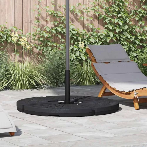 Napernyő Talp Ventilátor Formájú 4 db Homok/Víz Töltött Fekete 52 L