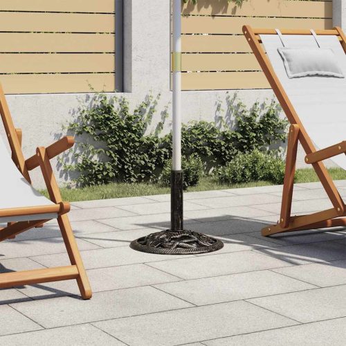fekete és bronzszínű öntöttvas napernyőtalp 9 kg 40 cm