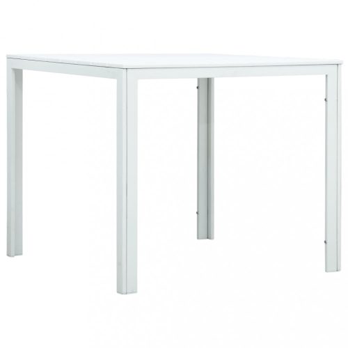 Fehér fautánzatú HDPE dohányzóasztal 78 x 78 x 74 cm