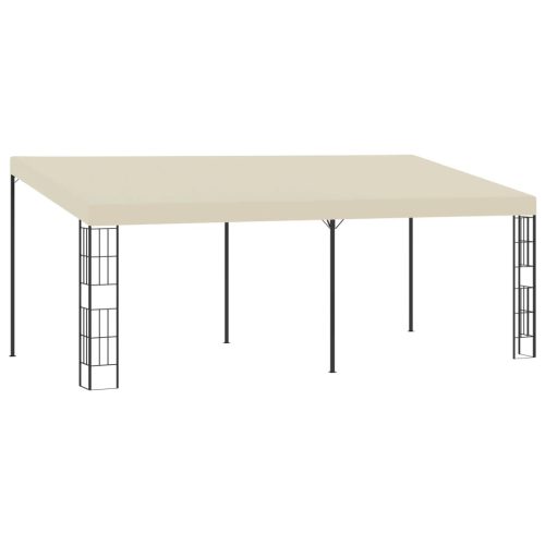 krémszínű falra szerelhető szövetpavilon 3 x 6 m