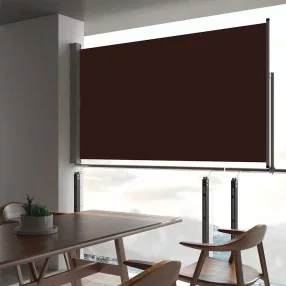 barna behúzható oldalsó terasz napellenző 160 x 300 cm